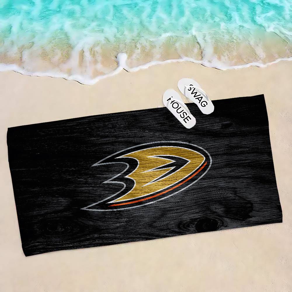 A-Anaheim D-Ducks Mikrofaser Strandtuch Saugfähig Schnelltrocknend Weich Yoga Schwimmen Resort Bergsteigen Handtuch