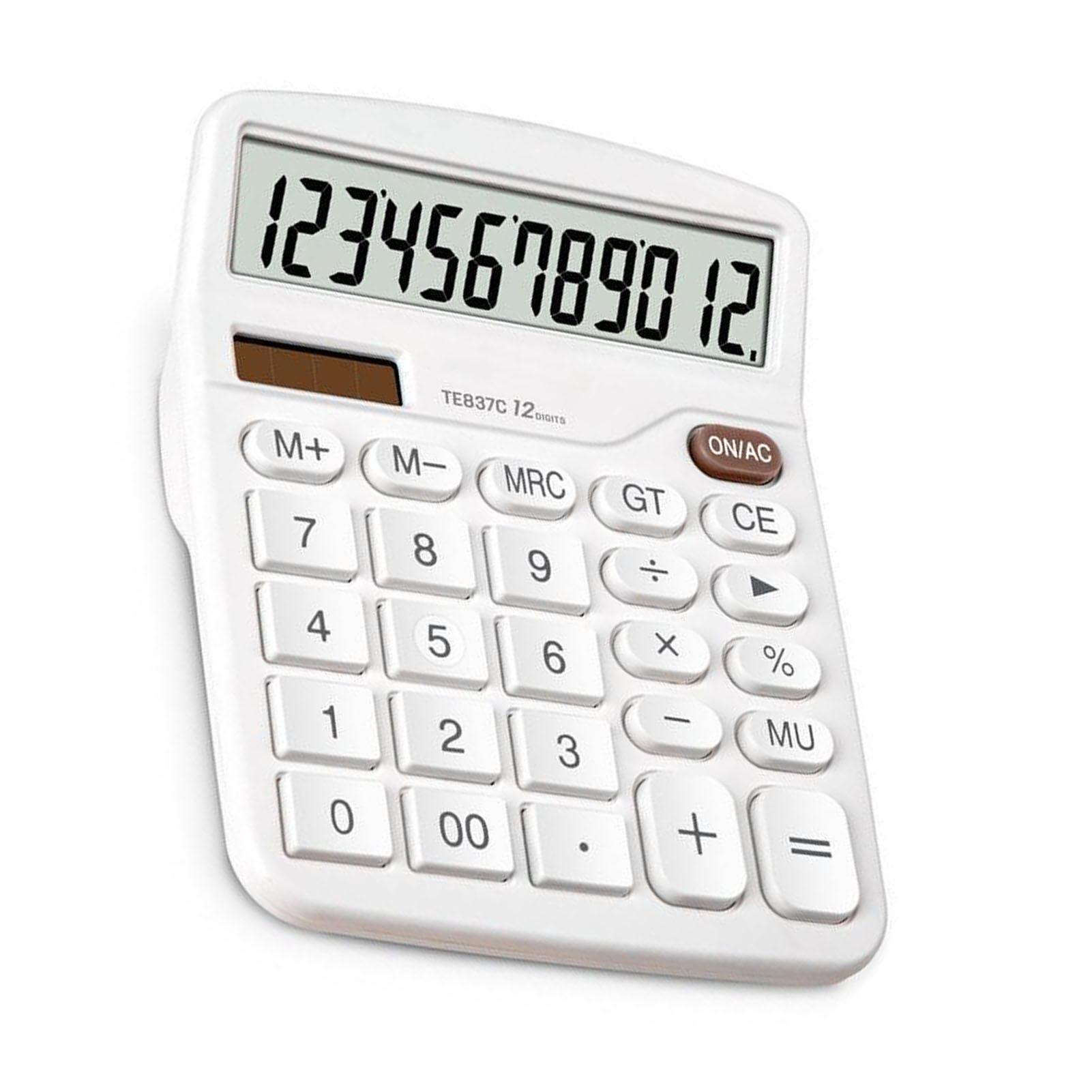 

Large Button Desktop Calculator Silent Button LCD Display Multifunction Battery Powered for Office and Financial Use