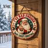 DIY Holiday Gift Accessories Santa Christmas Metal Hanging Sign, This Is My Merry Place Xmas Wall Party Fireplace Decor Plaque, Ornament for