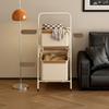 Double Layer Foldable Laundry Hamper, Divided Sorting Basket Organizer with Shelves, Space Saving Collapsible Storage Bin