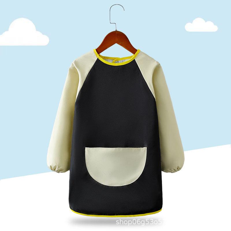 Grembiule Artistico Impermeabile Personalizzato per Bambini - Manica Lunga con Laccetti, Vestiti da Pittura Anti-Macchia
