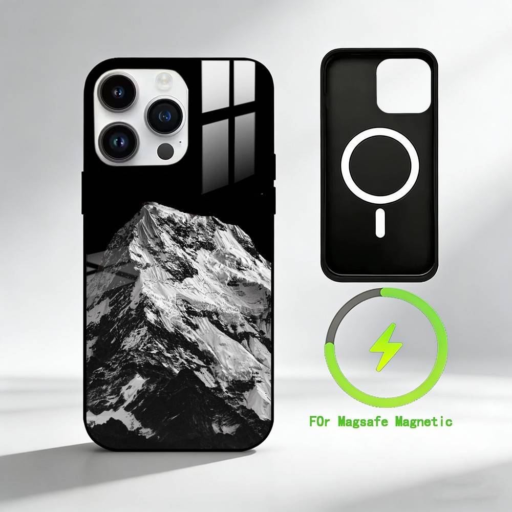 Etui na telefon H-hill dla iPhone 17 16 15 14 13 12 Pro Max Plus z lustrzaną osłoną, magnetyczną, do ładowania bezprzewodowego