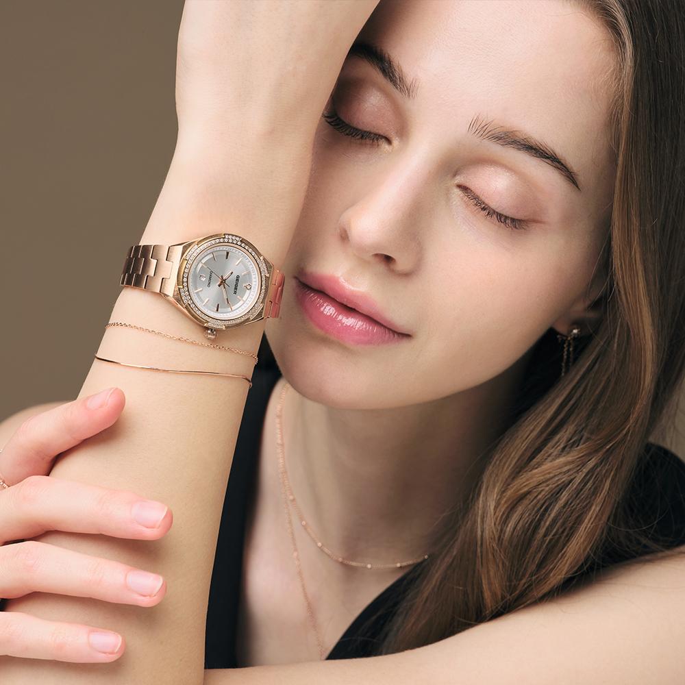 Gaigeo Ge1247Rg_L Women'S Diamond Metal Watch