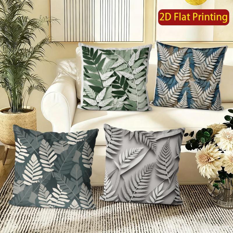 Boho Varenblad Print Kussenhoes Patroon Kussenhoes Geschikt Voor Bank Slaapkamer Auto Kussenhoes 45x45cm