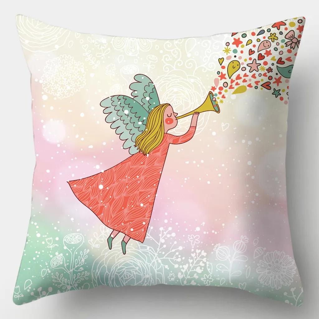 Creative Deer Pillowcase 45cmX45cm Square Sofa Pillow Cover Love Cushion