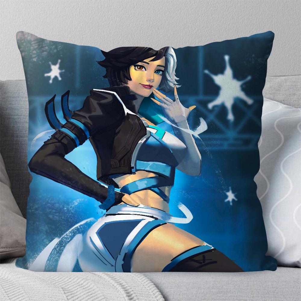 Luna S-Snow Game M-Marvel Rivals Pillow Case Square Pillow Bedroom Sofa Leisure Comfort CushionLiving Room Home Decoration 40X40