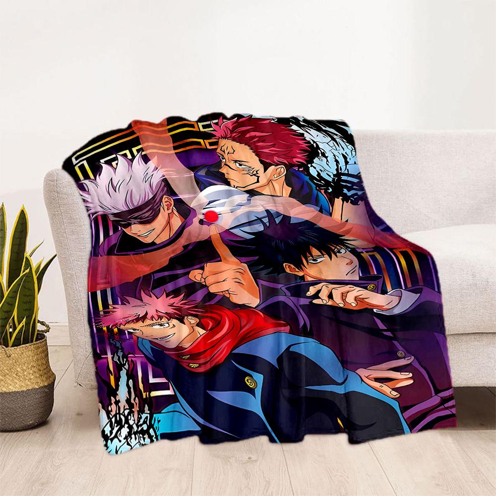 Jujutsu Kaisen Artwork Blankets Are Suitable for Living Rooms,making Them an Ideal Choice for Outdoor Travel and Gifts.