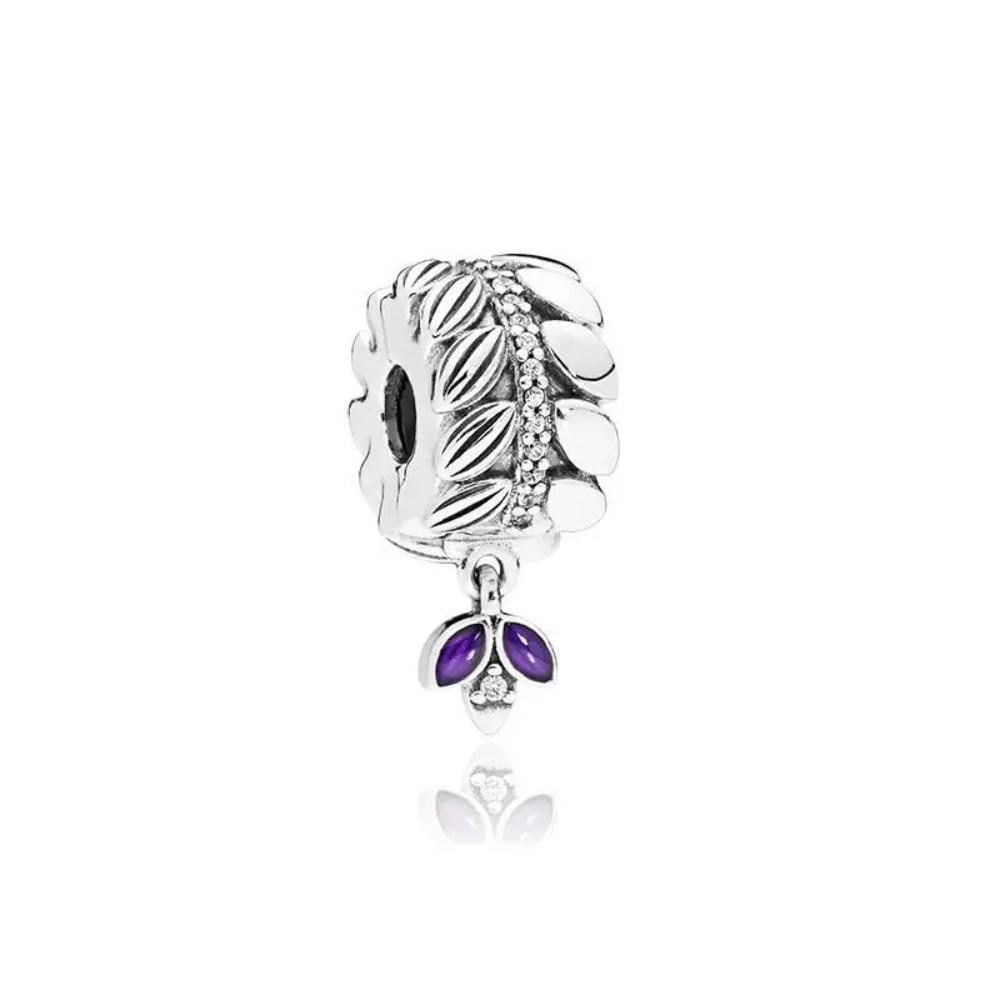 925 Silver Leaf Flower Cactus Pendant Bead for European Charms Bracelet Jewelry Accessories