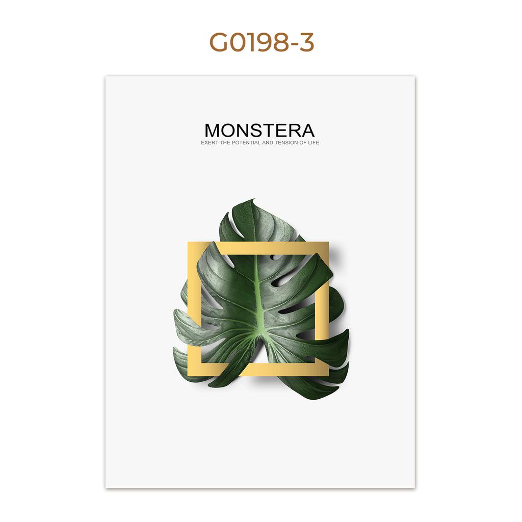 Boho Monstera Bamboo Leaf Sun Abstract Wall Art Canvas Painting Nordic Posters And Prints Pictures For Living Room Home Decor