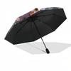 1pc Floral Pattern Design Umbrella with Plastic Handle,Suitable for All Seasons Umbrellaptys26021