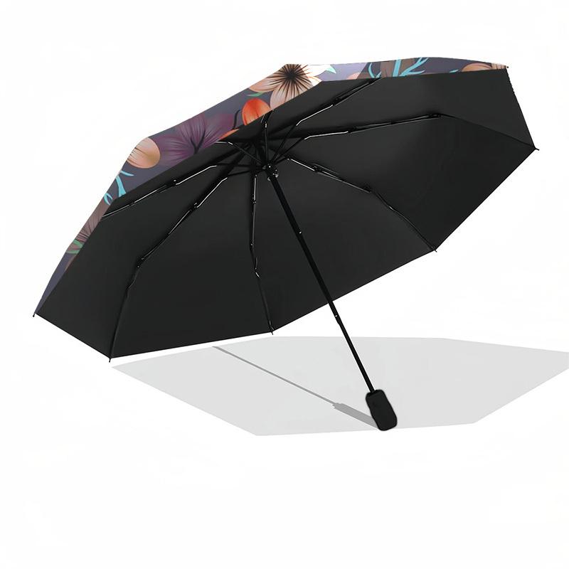 1pc Floral Pattern Design Umbrella with Plastic Handle,Suitable for All Seasons Umbrellaptys26021