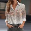 Women's Shirt Blouse Print Button Long Sleeve Casual Basic Shirt Collar Regular Top
