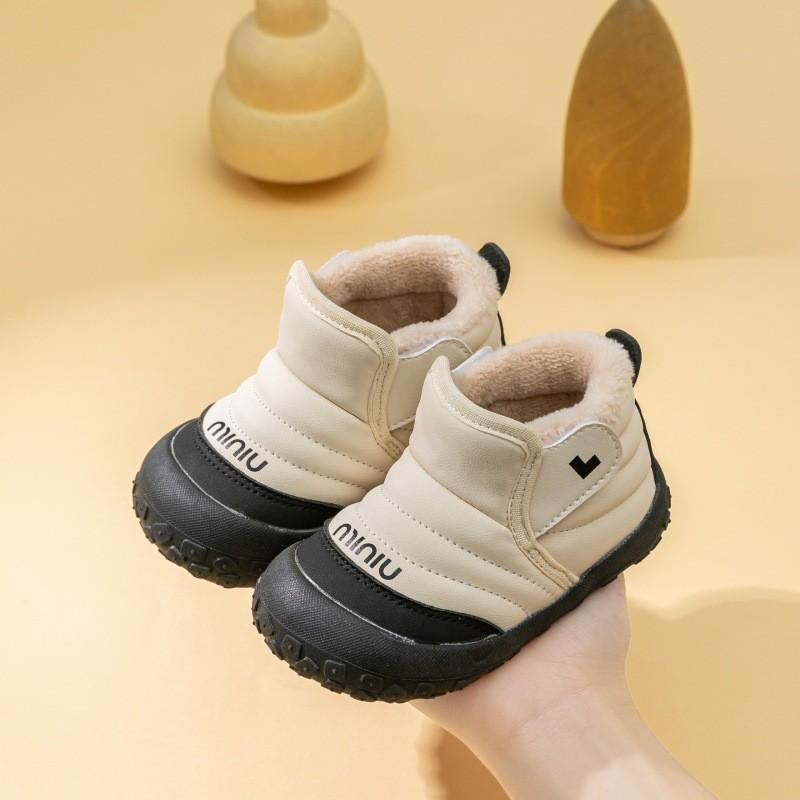 

Girl Girl Snow Boots With Plush Lining Thick Nonslip Rubber Sole For Winter Outdoor Use 12cm чёрный