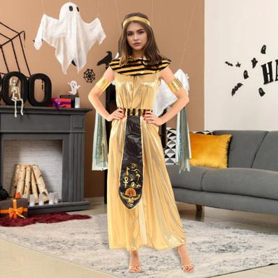 Queen Cleopatra Costume for Girls Kids Ancient Egyptian Dress Halloween Cosplay Accessory for Fancy Dress-up Parties