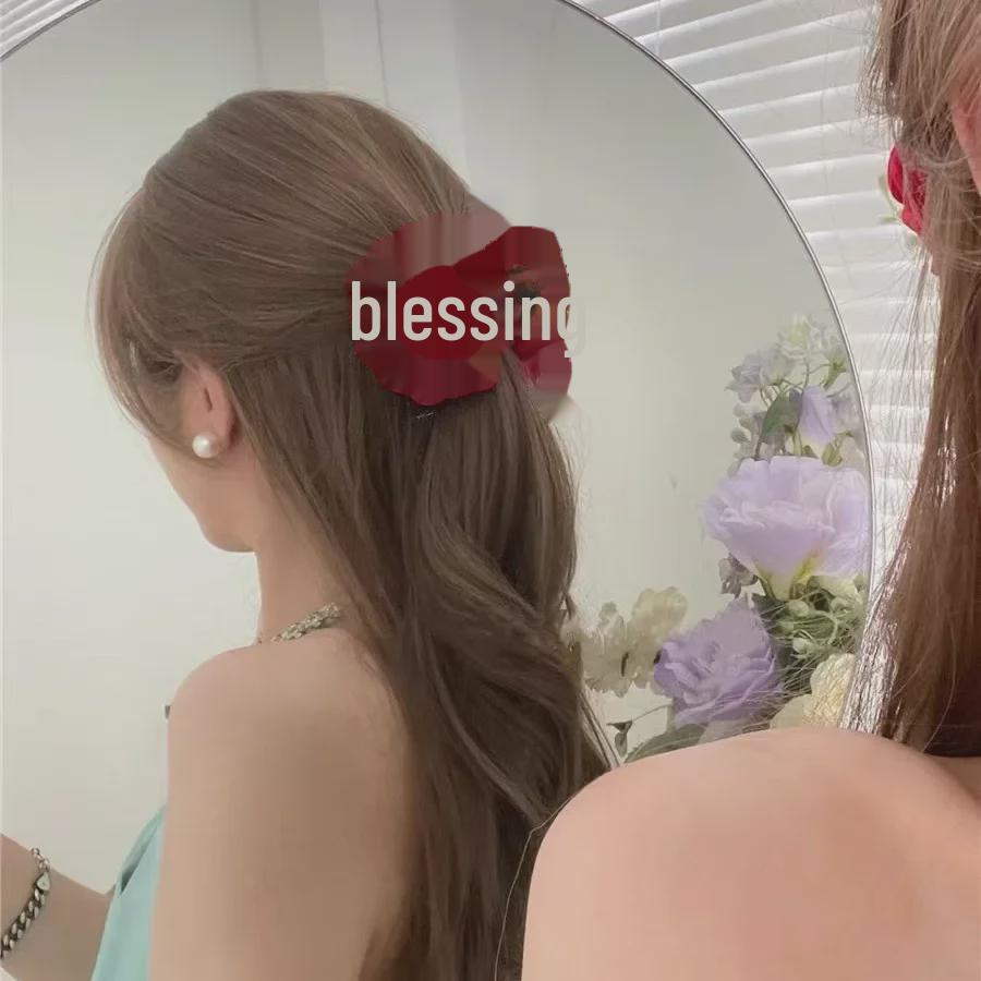 

French Girl Rose Flower Shark Clip - Blogger-Recommended Headdress Hair Accessory