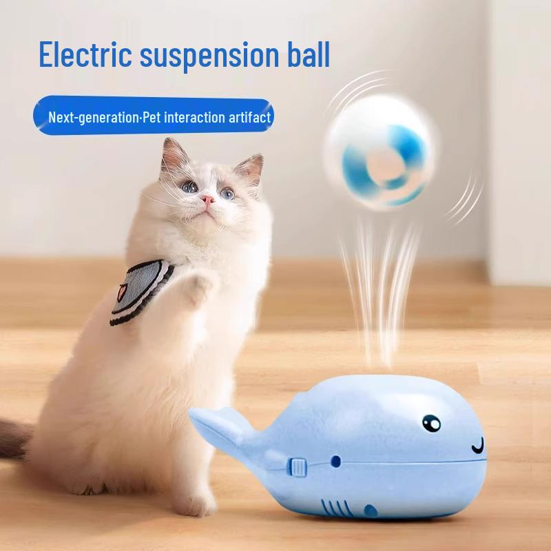 Whale Electric Floating Ball Cat Teaser Toy for Self-Entertainment and Exercise
