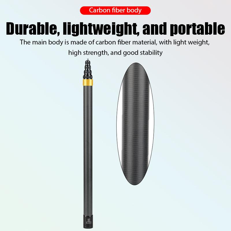 290CM Carbon Fiber Invisible Extended Edition Selfie Stick pro Insta360 X3 GO 3 Action 4 Příslušenství pro GoPro Selfie Stick