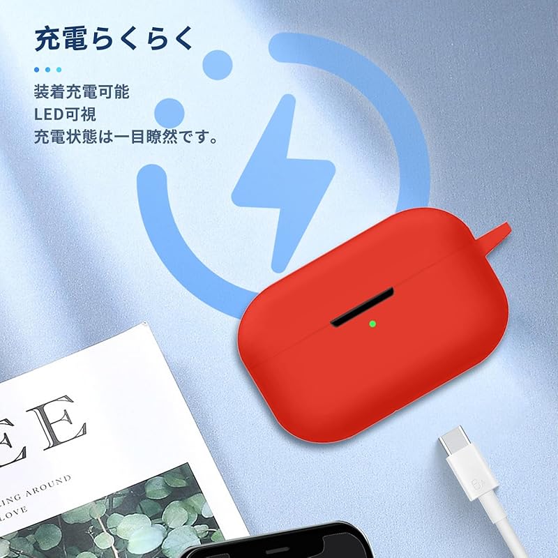 For Technics EAH-AZ100 for Case Cover [NOUKAJU] Wireless Earphones Silicon Protective Case (With Carabiner + Strap Included) ) Fall Prevention Scratch