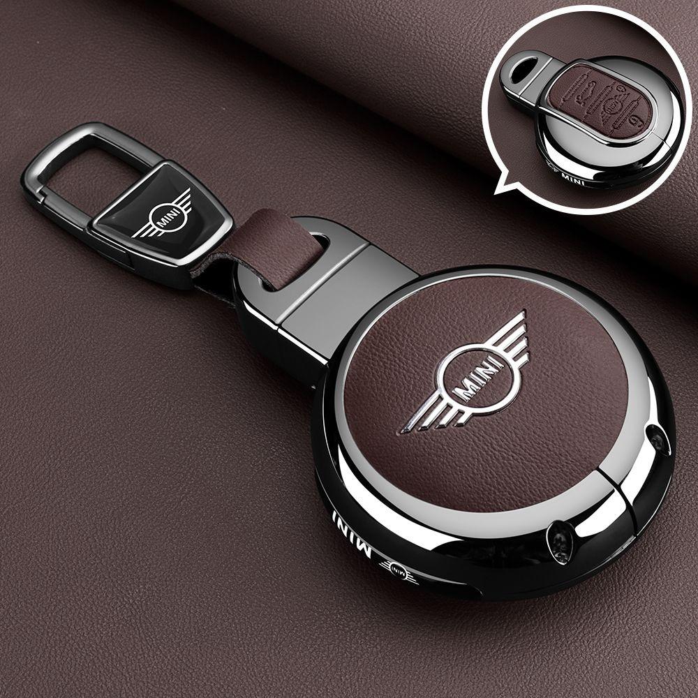 Leather For BMW MINI COOPER S ONE JCW F54 F55 F56 F57 F60 CLUBMAN COUNTRYMAN Car Remote Key Cover Case Shell Protector Keychain Vhdsg88