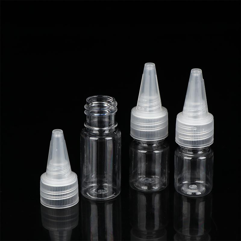 3-100 ml Leere Tropfflasche Transparentes Plastik Nachfüllbar Düsentropfer mit Kappe Quetschflasche Tattoo-Pigment-Tintenbehälter