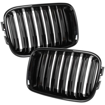 BMW 3 E36 91-96 Grilles Between the Headlights (kidneys) Left + Right Set BLACK GLOSSY DOUBLE BAR