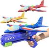 Pack Aeroplane Launcher Toy Aeroplane Construction Kits,LED Foam Glider Catapult, Flight Modes,3-12 Years Old Boys Girls Birthday Gifts