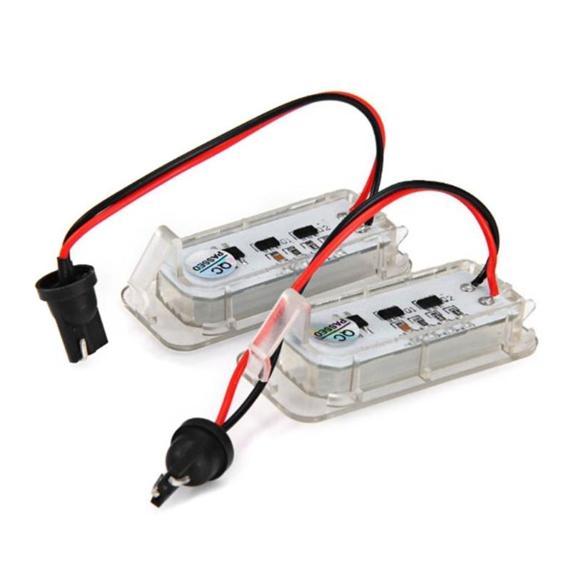 1 pereche ansamblu de lumină pentru plăcuță de înmatriculare cu LED complet alb-xenon pentru lampă pentru plăcuța de înmatriculare Focus 5D Mondeo Fiseta 6500K CAN-bus 12V