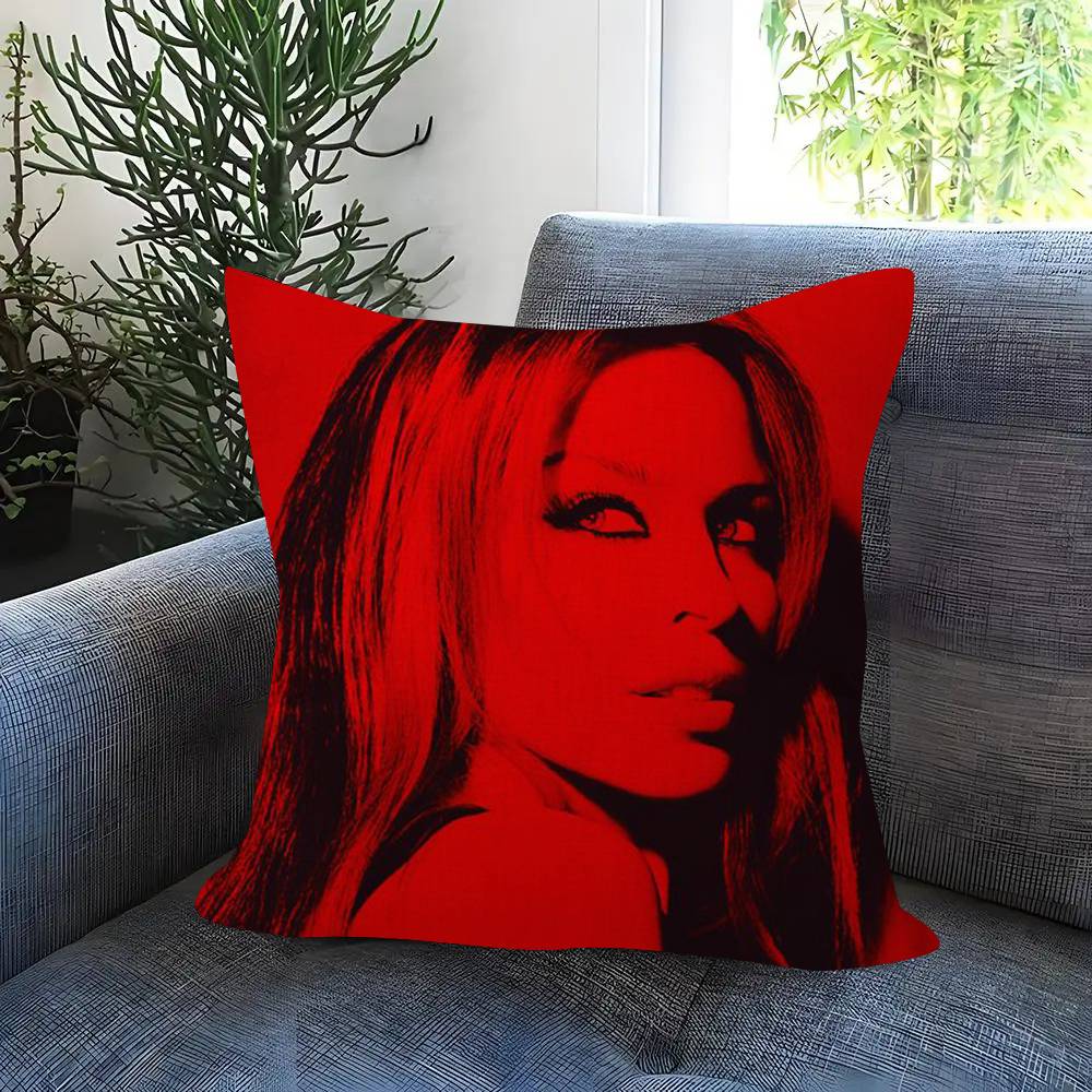 Singer Kkylie Mminogue Doublesided Printed Pillow Cover Short Plush Suitable Living Rooms Bedrooms Sofas Throw Cushion Cover