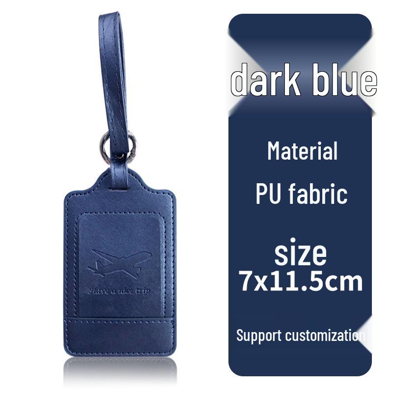 Metal Buckle Boarding Pass and PU Leather Luggage Tag with Hot Stamped Paper Card
