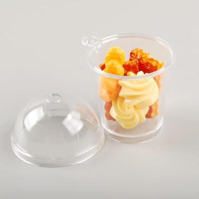 10 ST Plast Mini Kaffekoppar Transparent Moussekopp Glasskopp Dekor Berlocker Fat