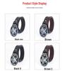 Pentagram Men's Cowhide Belt - Retro Smooth Buckle, Wide 130cm Decorative Trouser Belt