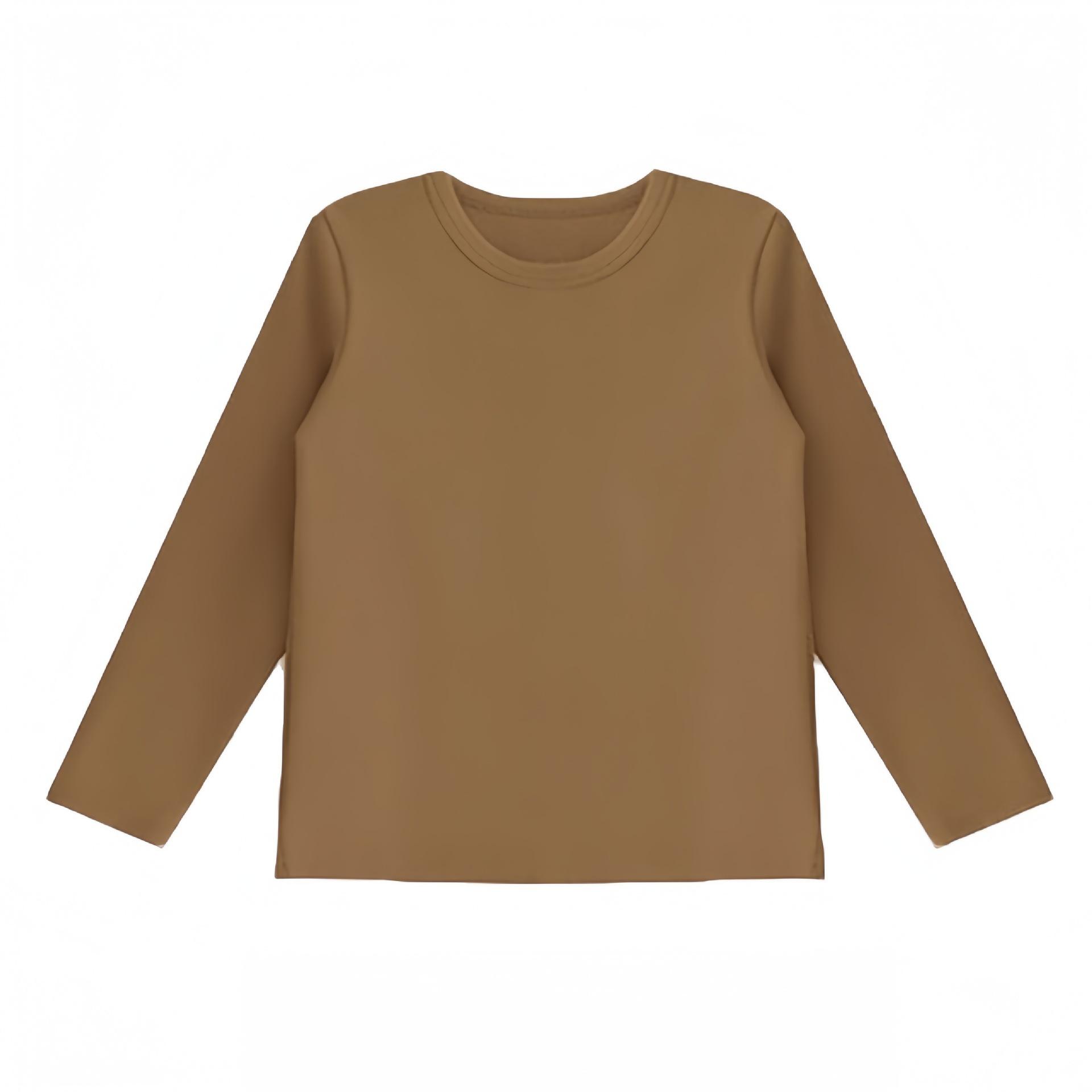 

Дитячий топ з довгим рукавом - Базовий шар - Однотонна біла або чорна футболка зі 100% бавовни для хлопчиків та дівчаток, для весни/осені 120 cm