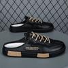 Summer Breathable Hollowed Out Mesh Shoes with Trendy Toe Caps, Half Slippers, and Pedal Shoes