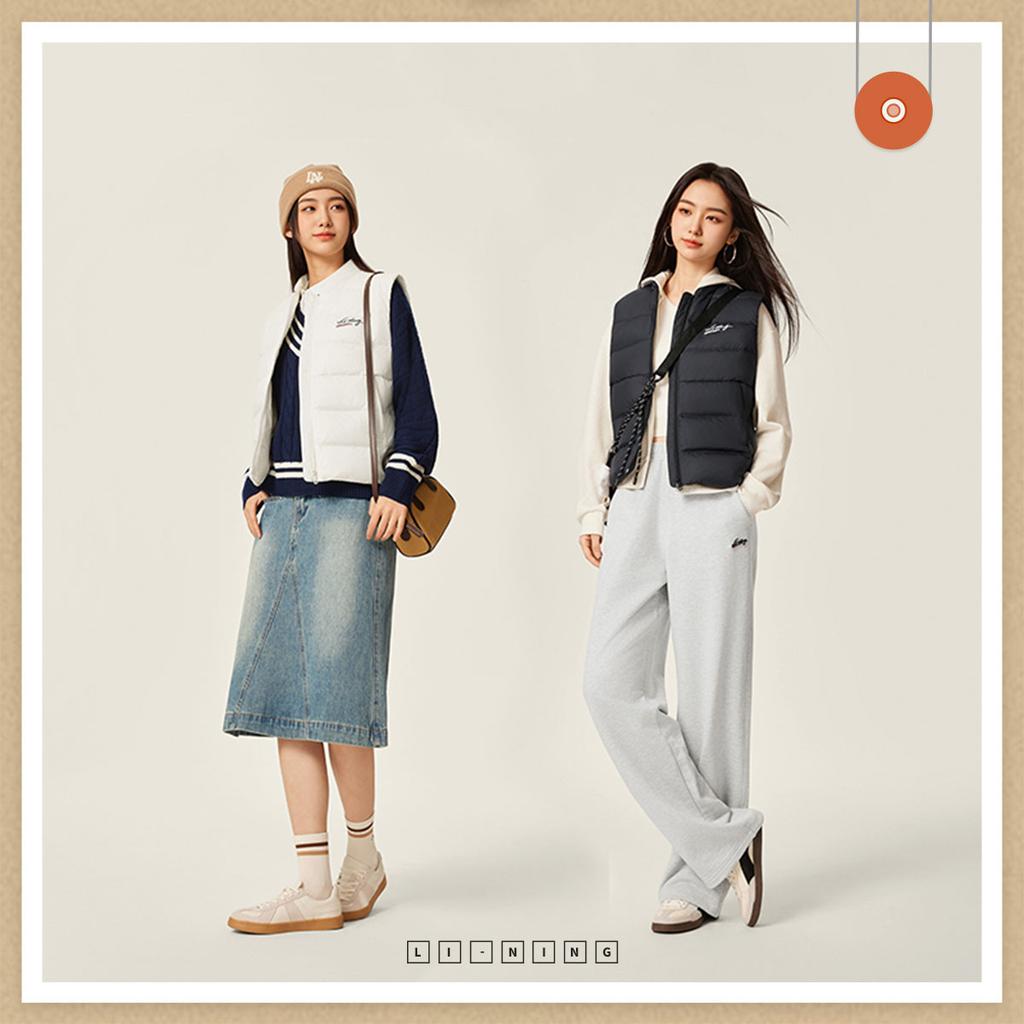 Li-Ning Stand Collar Letter Down Vest Women Vest AMRV040-1