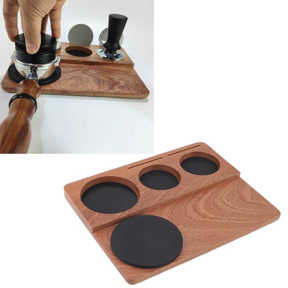 Anti-Slip Pads Wooden Tamping Mat Slip Proof Espresso Tamping Mat Tamper Holder For Espresso