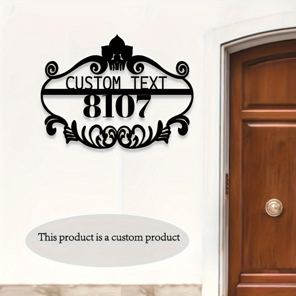 Unique Handmade Retro Custom Metal Address Plaque Tailored Outdoor House Number Sign Easy Install Elegant Home Wall Decor