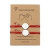 Noter Romantic 2Pcs Paired Couple Bracelet Handmade Braided Red String Braslet Stainless Steel Whale Tail Charm Love Braclet