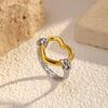 1011 Fashion Personality European and American Hot Selling Ring Minimalist Versatile Double Layer Ring Knot Love Stainless Steel Ring Women