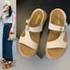 Flat-bottomed One-word Sandals for Women To Wear In Summer 2025, New Versatile Non-slip Soft-soled Casual Beach Sandals