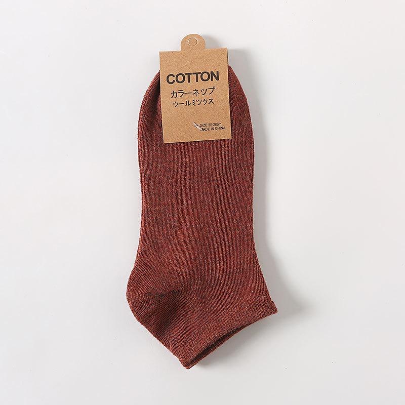 Șosete Bărbați Primăvară și Vară Noi Bumbac Culoare Solidă Retro Respirabile Sport Barcă