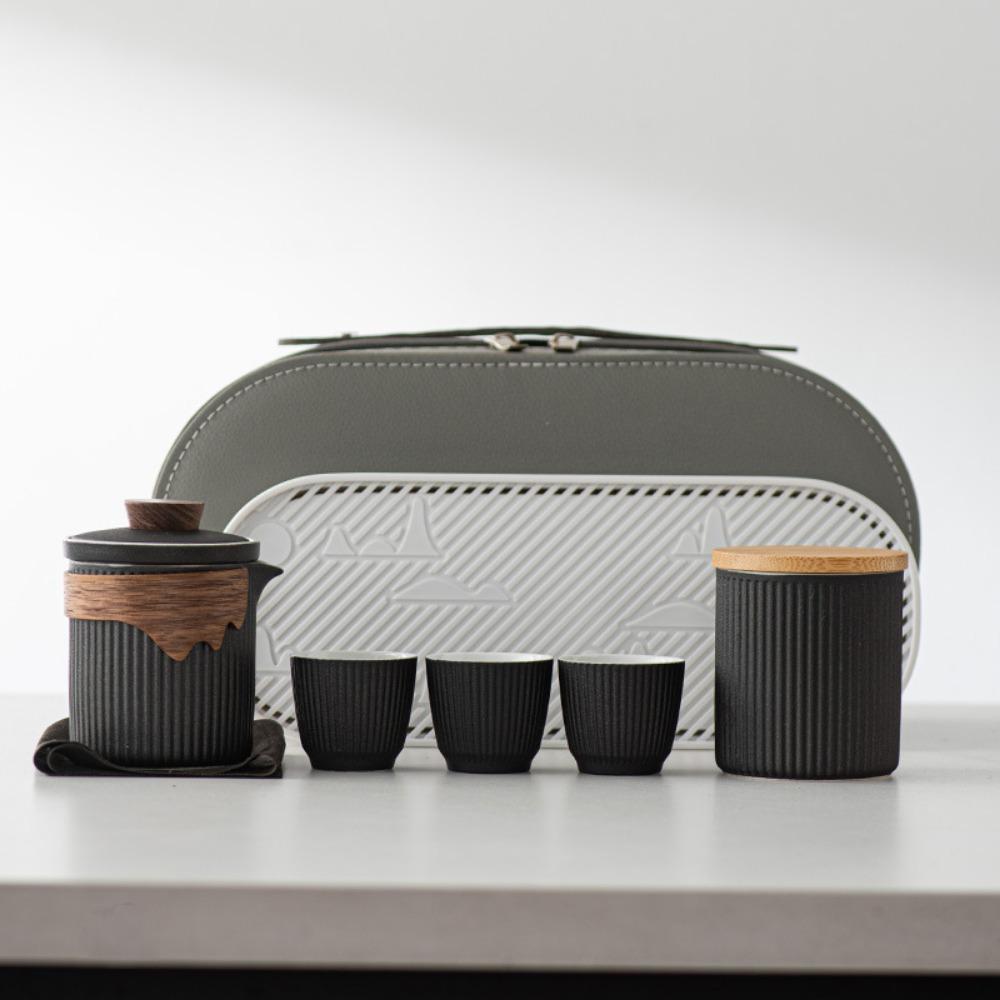 Ceramic Portable Travel Tea Set Business Banking Company High-end Gifts