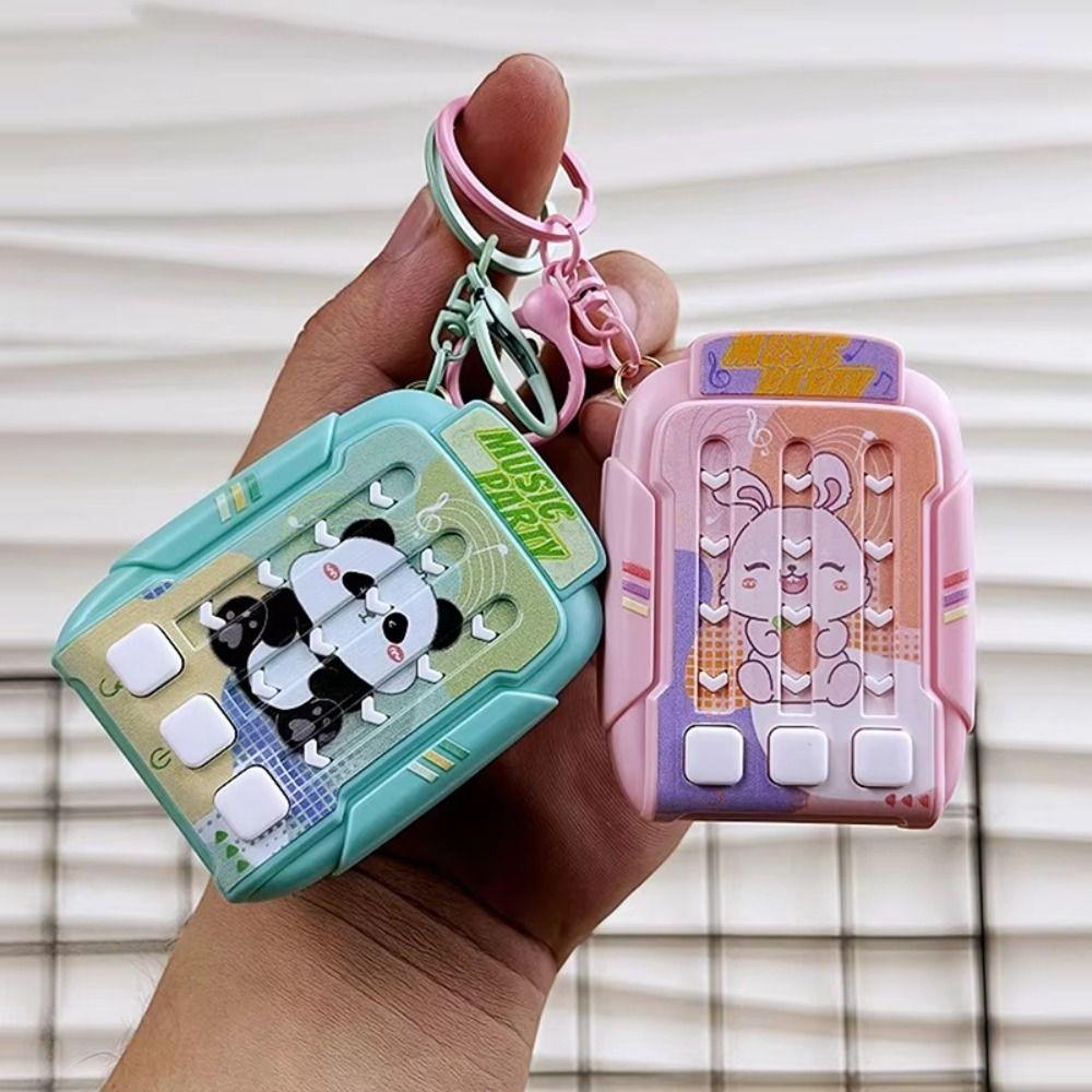Stress Relief Dancing Machine Keychain Cartoon Fast Push Rhythm Game Machine  Electric
