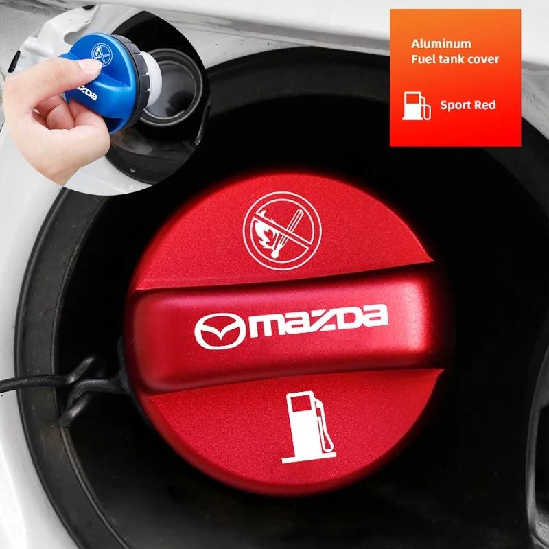 Car Oil Tank Protect Cover Refuel Fuel Tank Cap Accessories For Mazda 6 3 2 Angkesaila CX3 CX4 CX5 CX7 CX9 CX30 RX8 MX5 MX3 MS h2