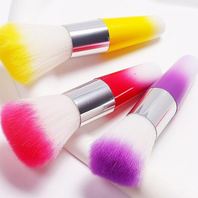 Gentle Nail Art Dust Brush Compact Ergonomic Handle For Efficient Manicure Cleaning And Multi Purpose Use