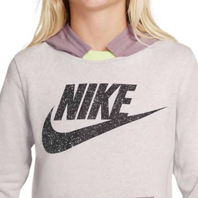 Nike Hoodie Pullover Long Sleeve Kids Tops Purple DD7236-901