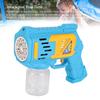 Electric Bubble Toy for Kids Plastic 100ml 12 Hole Automatic Handheld Bubble Blower Maker Machine with Light for Summer Party Favors