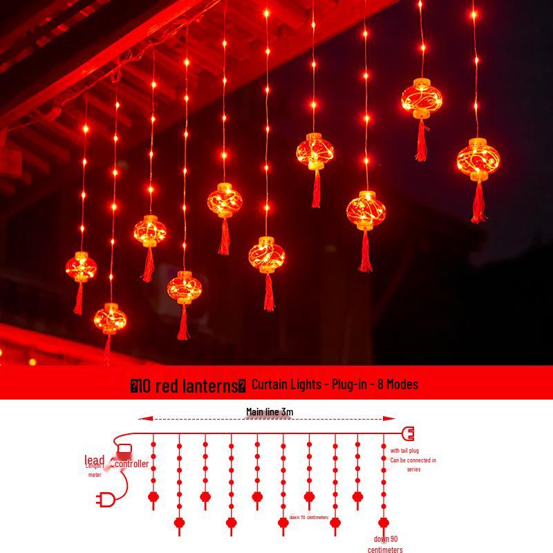 2024 Red Lanterns: New Year Outdoor Spring Festival & Wedding Decorations