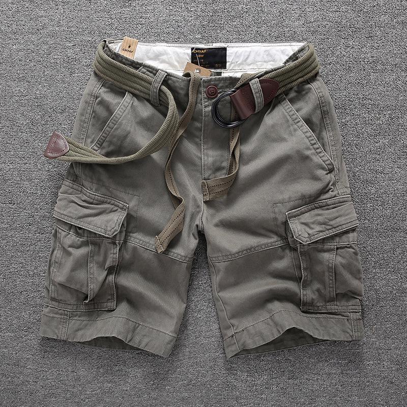 New Men's Camouflage Cotton Cargo Shorts – Trendy Summer Casual Straight-Leg Trousers