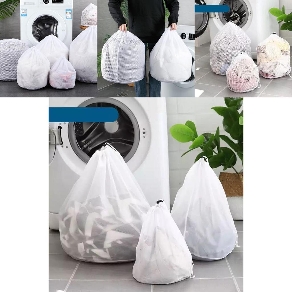 Versatile Large Mesh Net Wash Bags For Delicate Laundry Items And Easy Storage
