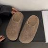 Platform Women's Cotton Slippers Flats Fashion Mules Shoes Winter Suede Snow Boots   Brand Flip Flops Cozy Mujer De Botas